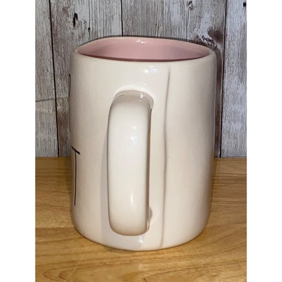 Rae Dunn By Magenta Ceramic HOP TO IT Pink Interior Coffee Tea Mug Cup Easter - Picture 2 of 7